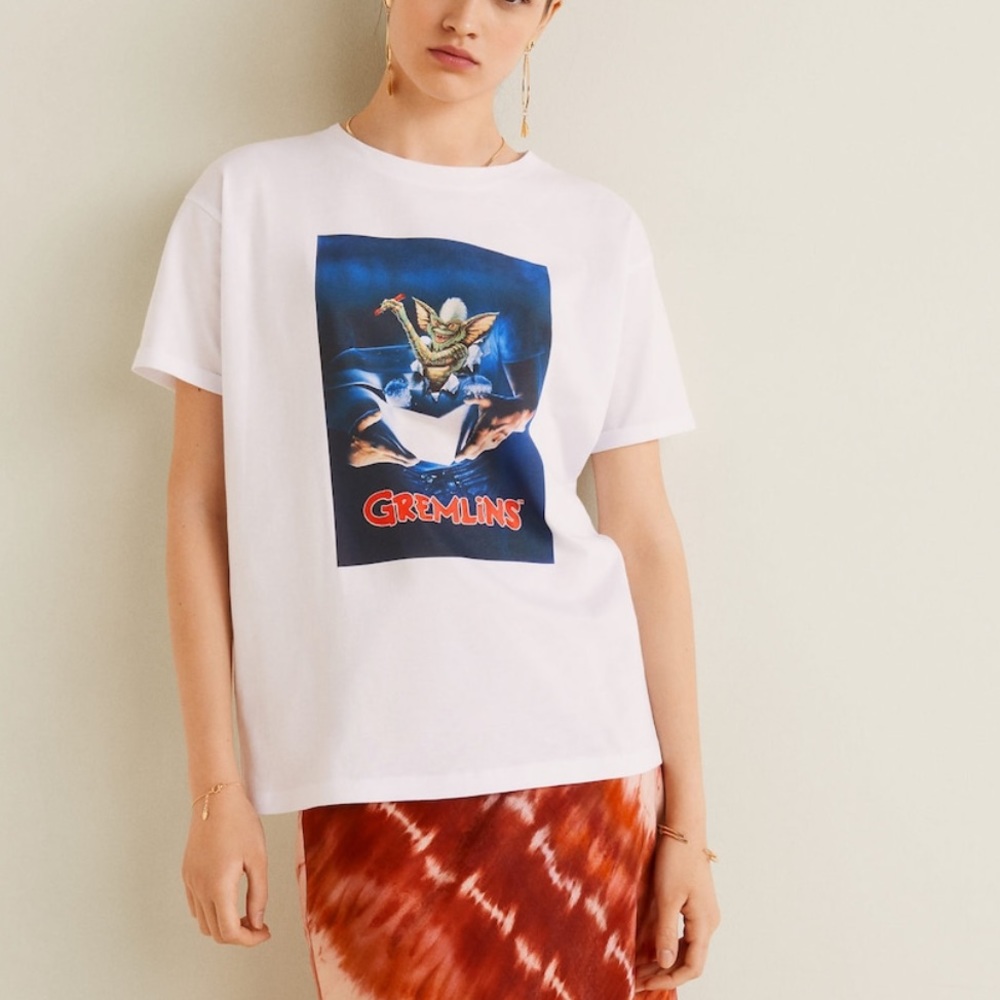 NWT Mango Gremlins cotton t-shirt - Picture 1 of 6